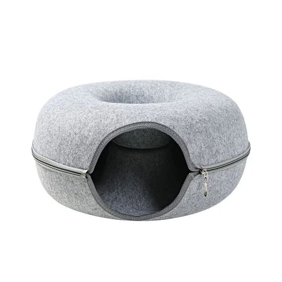 Cat Tunnel and Bed - Soft & Comfortable Pet Hideaway for Cats Lucky Pet