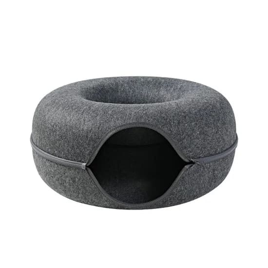 Cat Tunnel and Bed - Soft & Comfortable Pet Hideaway for Cats Lucky Pet