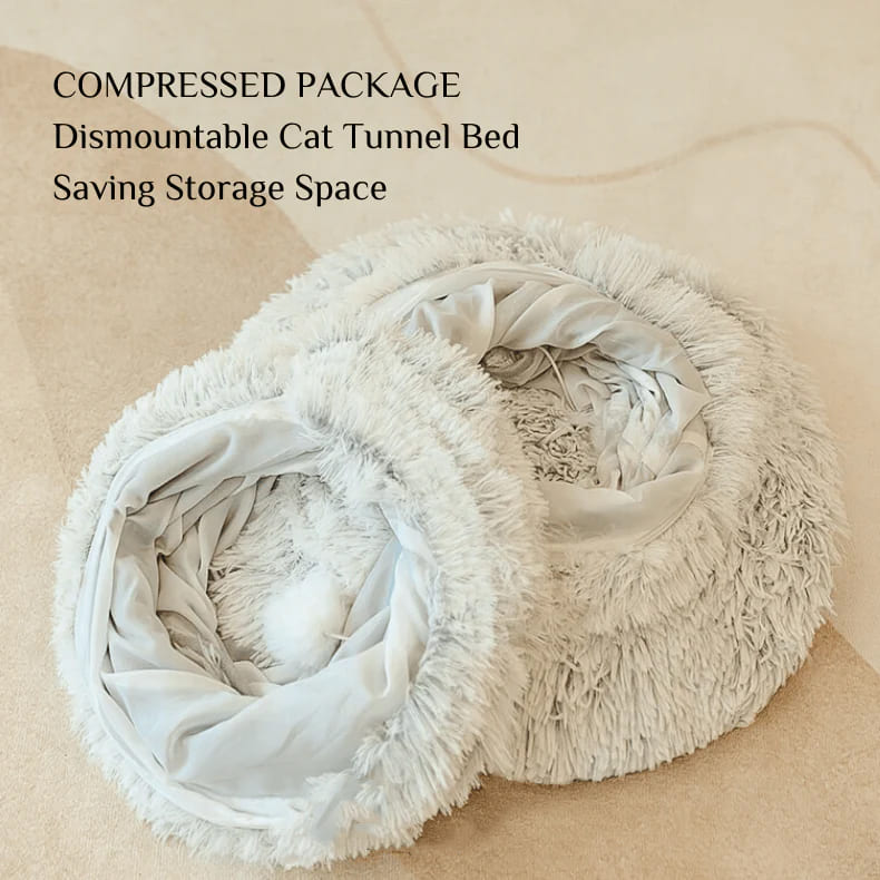 Cat Tunnel Bed – Foldable & Cozy Pet Hideout Lucky Pet