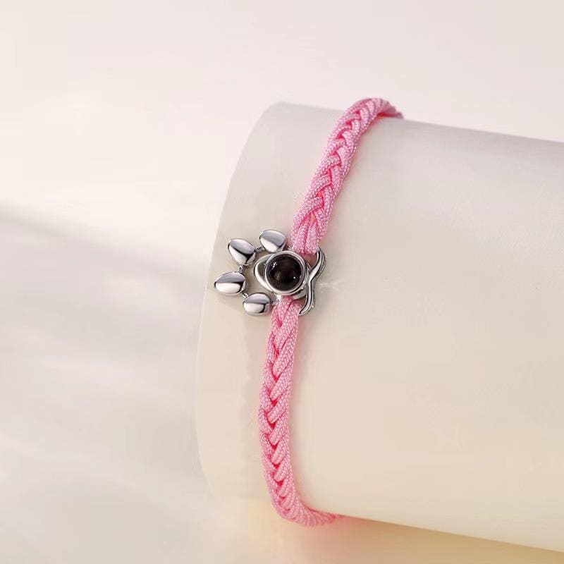 Custom Pet Photo Memory Bracelet – Adjustable Pet Memorial Bracelet Lucky Pet