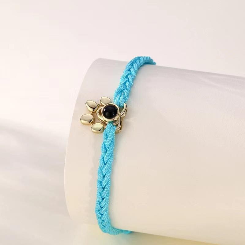 Custom Pet Photo Memory Bracelet – Adjustable Pet Memorial Bracelet Lucky Pet
