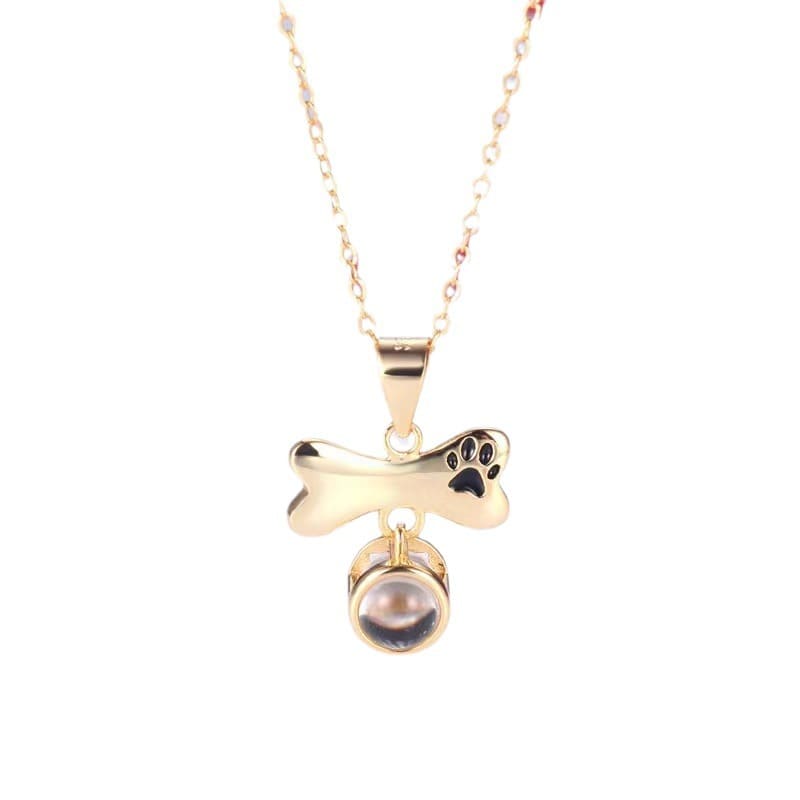 Custom Pet Photo Necklace – Personalized Pet Projection Pendant Lucky Pet