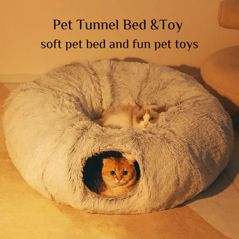 Cat Tunnel Bed – Foldable & Cozy Pet Hideout Lucky Pet