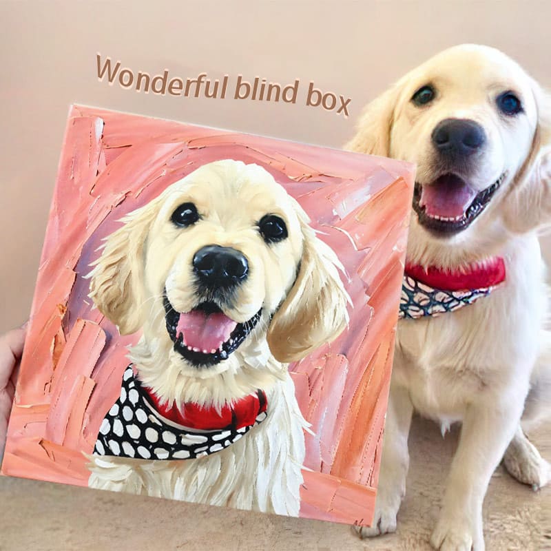 Hand-painted custom dog and cat portrait