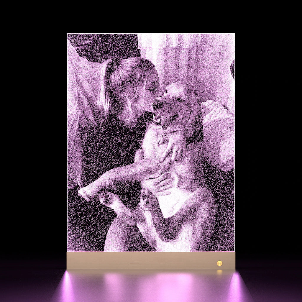 Pethandmade Custom Glass Pet Portrait – Memorial Pet Gift