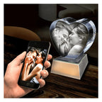 custom 3D crystal photo of tabby cat named Hani