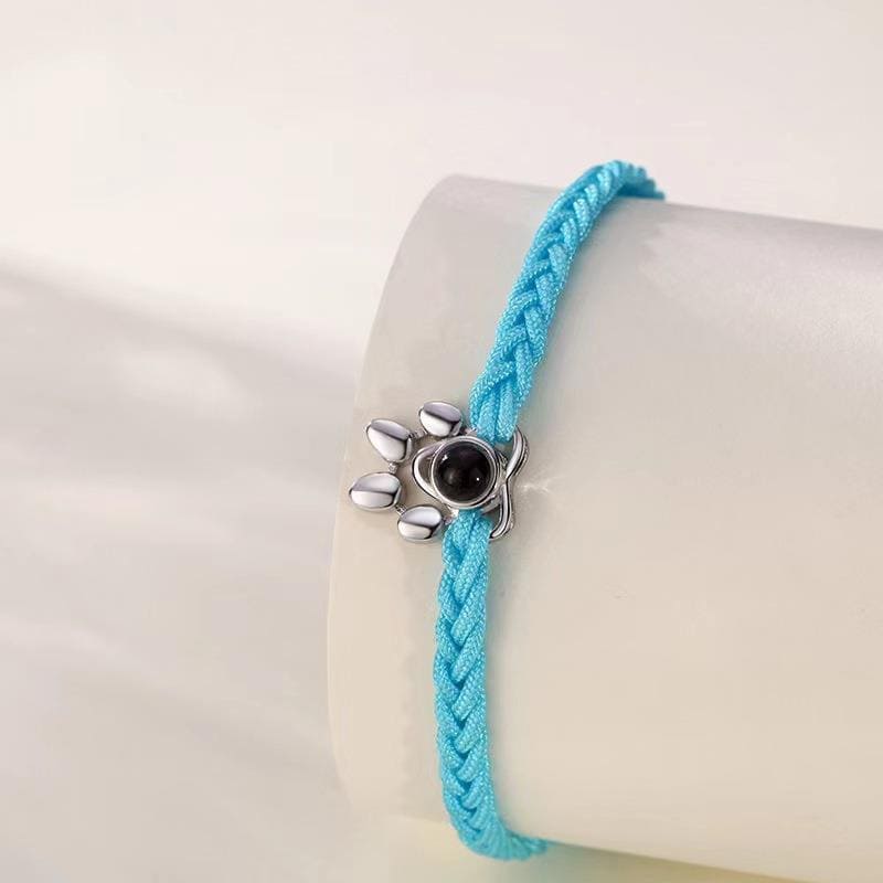 Custom Pet Photo Memory Bracelet – Adjustable Pet Memorial Bracelet Lucky Pet