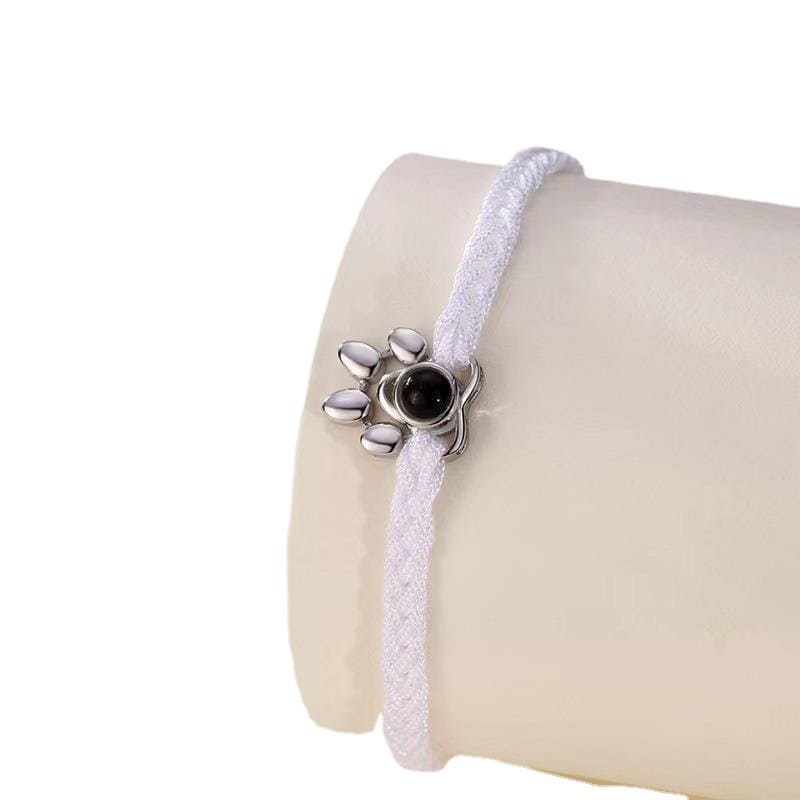 Custom Pet Photo Memory Bracelet – Adjustable Pet Memorial Bracelet Lucky Pet