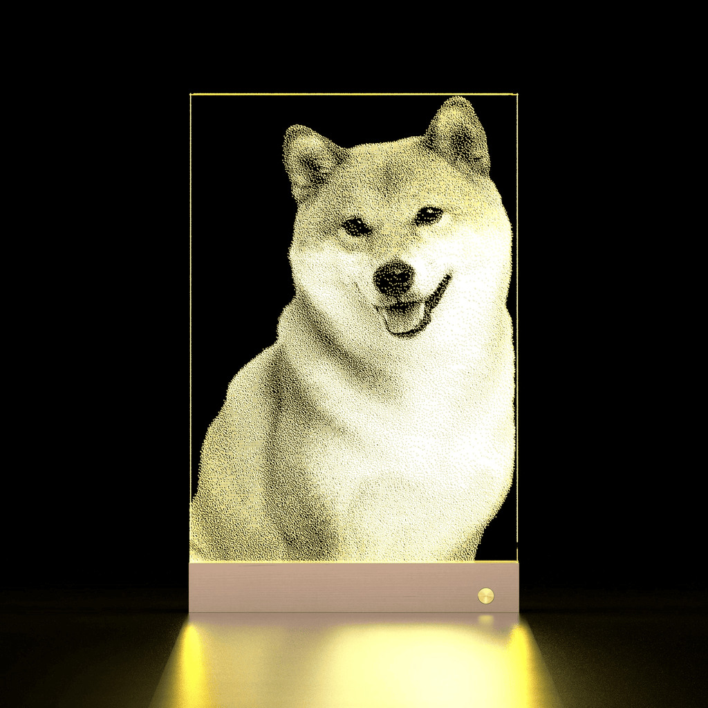 Pethandmade Custom Glass Pet Portrait – Memorial Pet Gift