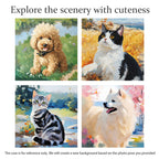 Hand-painted custom dog and cat portrait