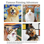 Hand-painted custom dog and cat portrait