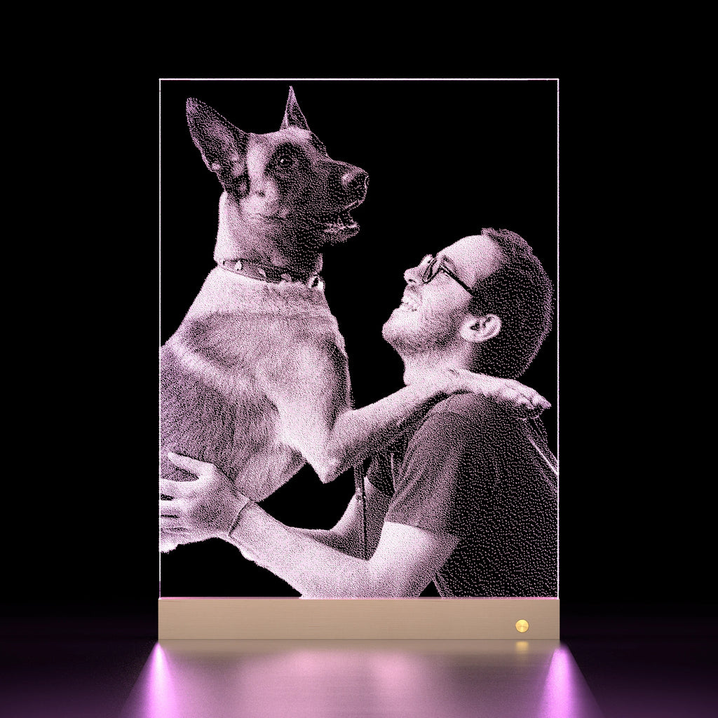 Pethandmade Custom Glass Pet Portrait – Memorial Pet Gift