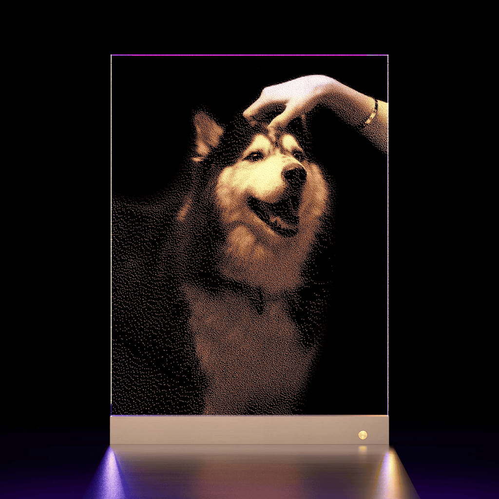 Pethandmade Custom Glass Pet Portrait – Memorial Pet Gift