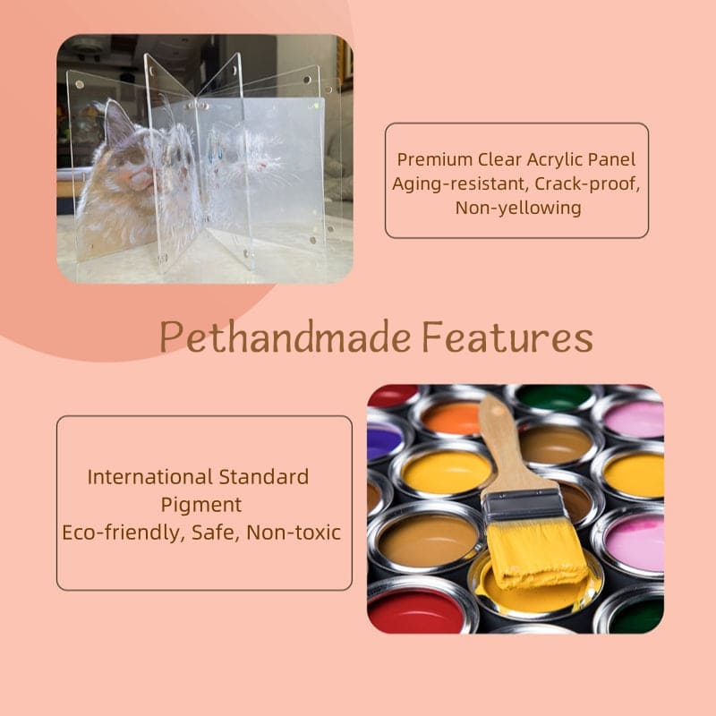 Custom Glass Pet Portrait - Hand-Painted by LuckyPet Lucky Pet