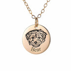Custom Pet Necklace – Personalized Cat or Dog Photo Jewelry