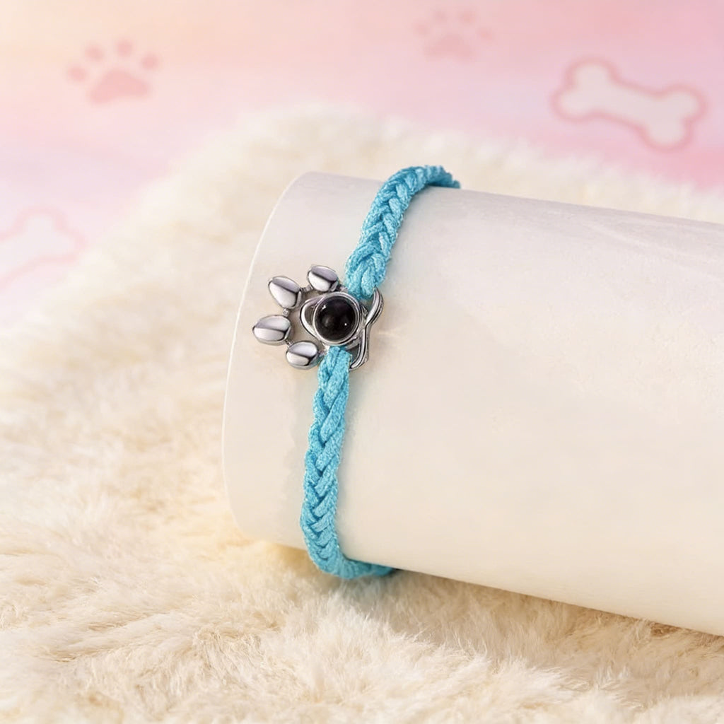 Custom Pet Photo Memory Bracelet – Adjustable Pet Memorial Bracelet