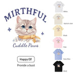 Customized pure cotton short-sleeved T-shirt with pet pattern printing, same style for men and women|Personalized pet print T-shirt - Luck