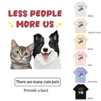 Customized pure cotton short-sleeved T-shirt with pet pattern printing, same style for men and women|Personalized pet print T-shirt - Luck