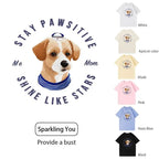 Customized pure cotton short-sleeved T-shirt with pet pattern printing, same style for men and women|Personalized pet print T-shirt - Luck