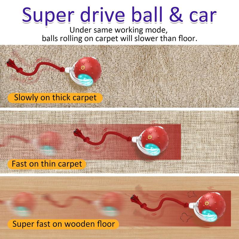 Interactive cat toy ball for indoor cats Fast rolling on carpet, chirping and motion activated cat toys , cat interactive toys, pet gifts.