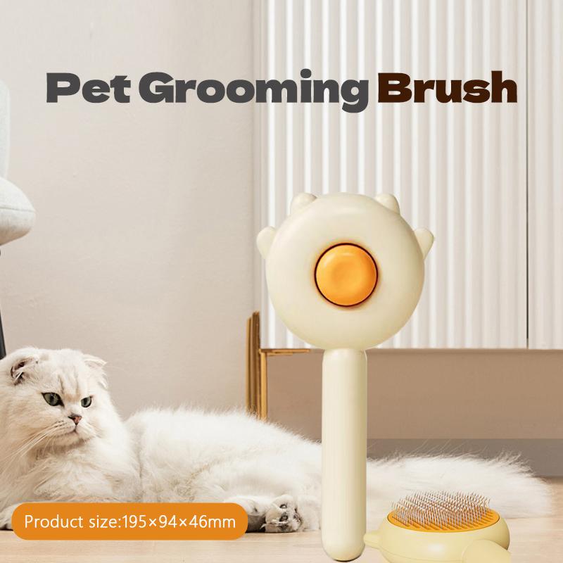 Self-Cleaning Cat Grooming Brush – Gentle Pet Hair Remover for Cats, Detangling Comb for Shedding and Grooming, Easy to Clean