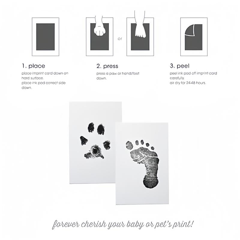 Custom Pet Paw Print Kit with Ink Pad and Frame – Safe, Mess-Free Pawprint Keepsake for Dogs, Cats, and Babies