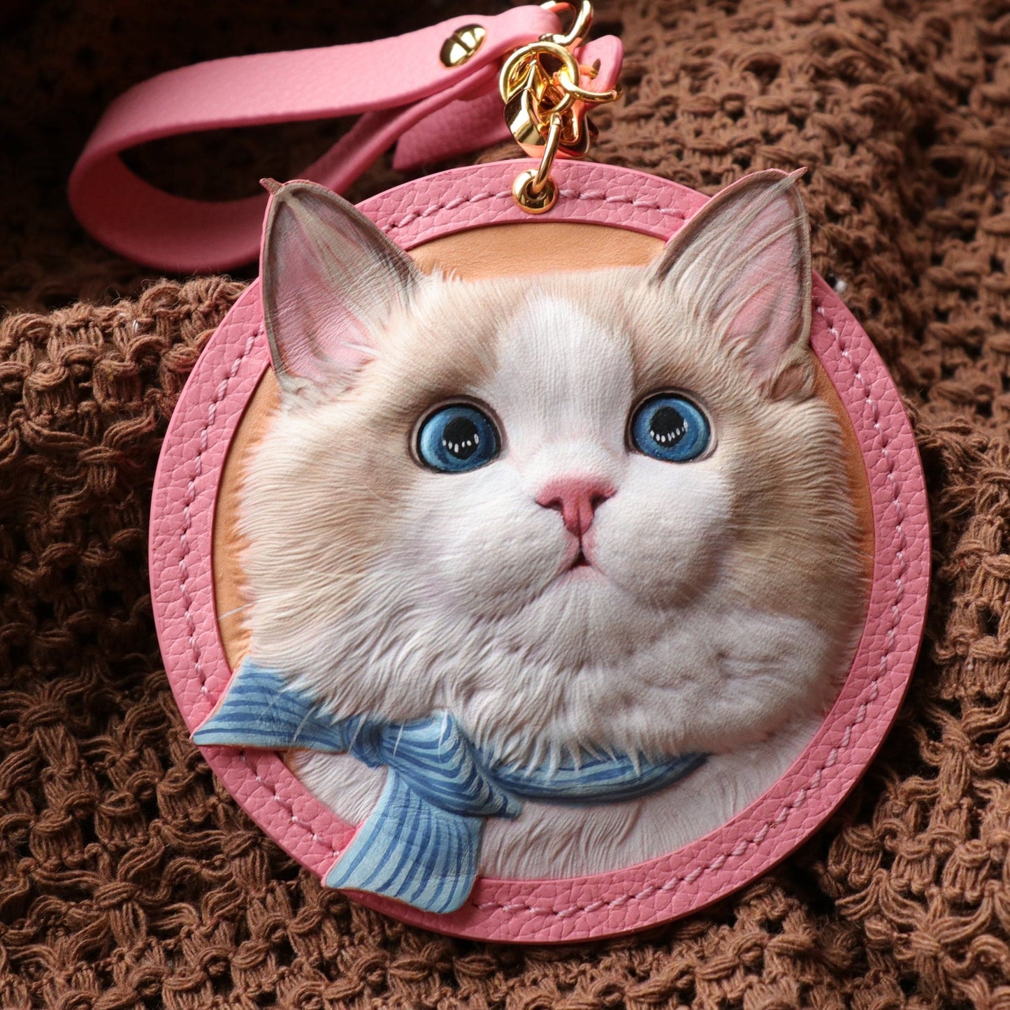 Custom Leather Pet Portrait - 1:1 Handmade Engraving Lucky Pet