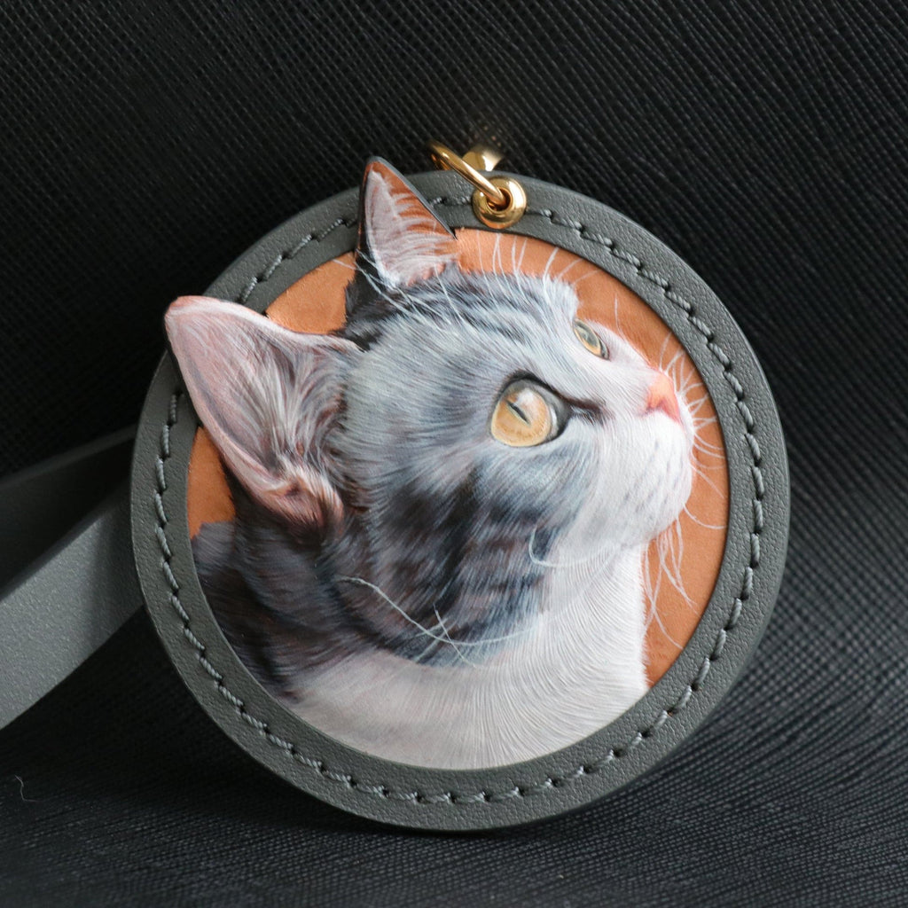 Custom Leather Pet Portrait - 1:1 Handmade Engraving Lucky Pet