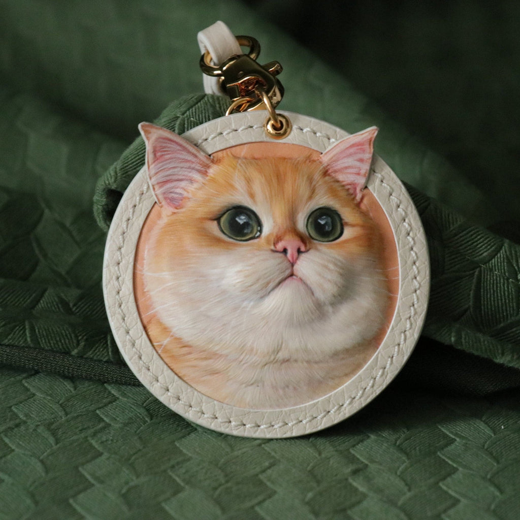 Custom Leather Pet Portrait - 1:1 Handmade Engraving Lucky Pet