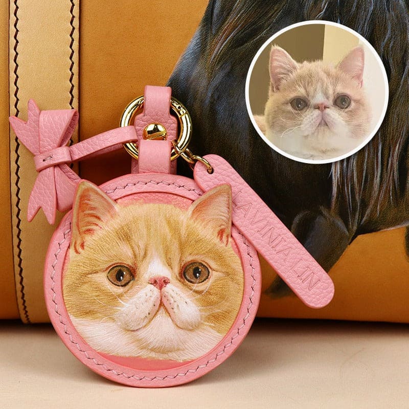 Custom Leather Pet Portrait - 1:1 Handmade Engraving Lucky Pet