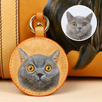 Custom Leather Pet Portrait - 1:1 Handmade Engraving Lucky Pet