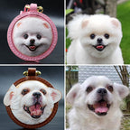 Custom Leather Pet Portrait - 1:1 Handmade Engraving Lucky Pet