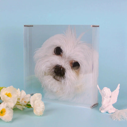 Luck Custom Pet Portrait Hand Painted Glass Painting - Luck