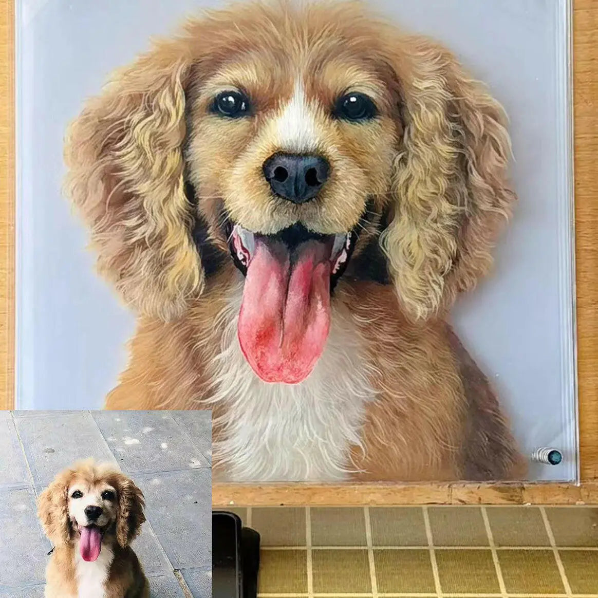 Custom on sale Pet Portrait (1 Pet/Hand-painted/Matted)