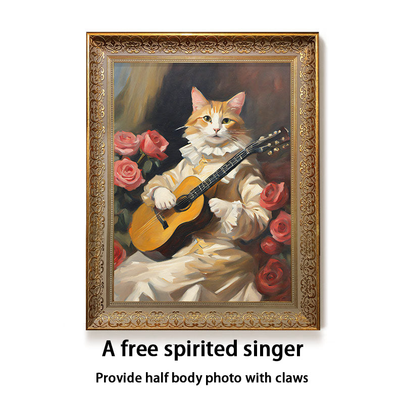 Purely hand-painted oil painting Use oil painting to commemorate your pet