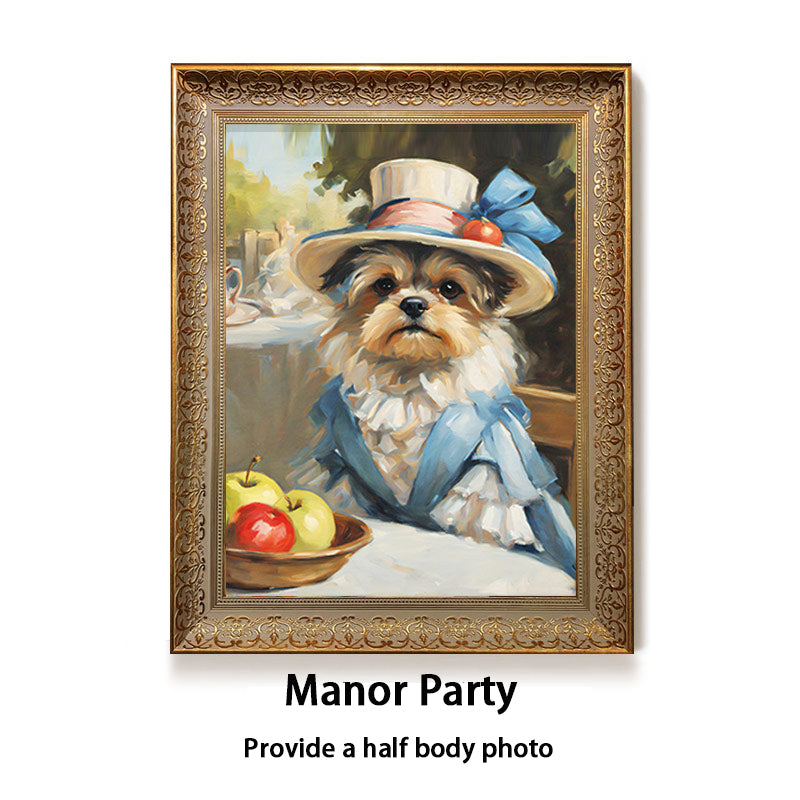 Purely hand-painted oil painting Use oil painting to commemorate your pet