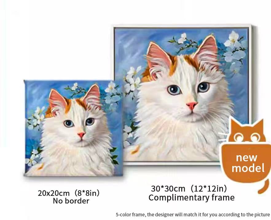 Custom Pet Portraits – Hand-Drawn Dog & Cat Art from Your Photo Lucky Pet